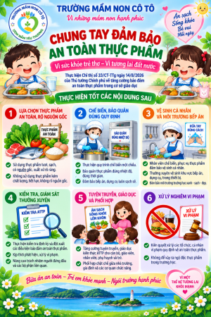 CHUNG TAY ĐẢM BẢO AN TOÀN THỰC PHẨM – VÌ SỨC KHỎE TRẺ THƠ